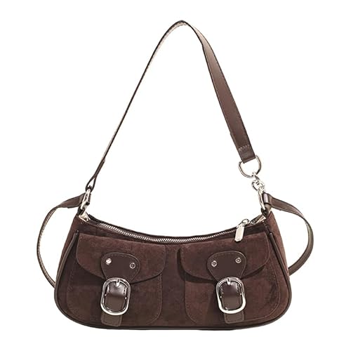 GSenhui Kleine Handtasche Wildleder Damen Hobo Shoulder Bag Women Y2k Umhängetasche Crossbody Bag Sude Handbag Women von GSenhui