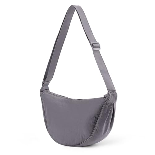 GSenhui Crossbody Bag Damen Halbmond Schultertasche, Hobo Halfmoon Bag Einfarbige Umhängetasche Damen Kleine für Damen Reisen von GSenhui