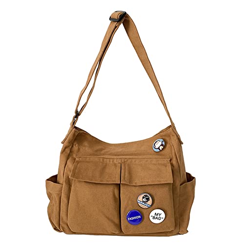 GSenhui Kuriertasche Messenger Bag Vintage Canvas Crossbody Bag Groß, Unisex Segeltuchtasche Umhängetasche Canvas Schultertasche für Teenager Jugendlich Schule Lässige Täglich von GSenhui