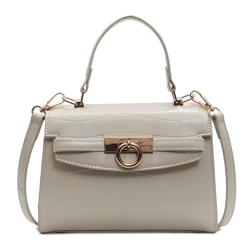GSenhui Mini Handtsche Damen Klein Designer Taschen Elegant Alligatorleder Geldbörsen Damen-Henkeltasche Kleine Umhängetasche mit Tragegriff Oben Schultertasche Braun von GSenhui