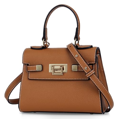 GSenhui Mini Handtsche Damen Kunstleder Umhängetasche mit Tragegriff Oben, Henkeltasche Elegant Schultertasche Designer-Geldbörsen von GSenhui