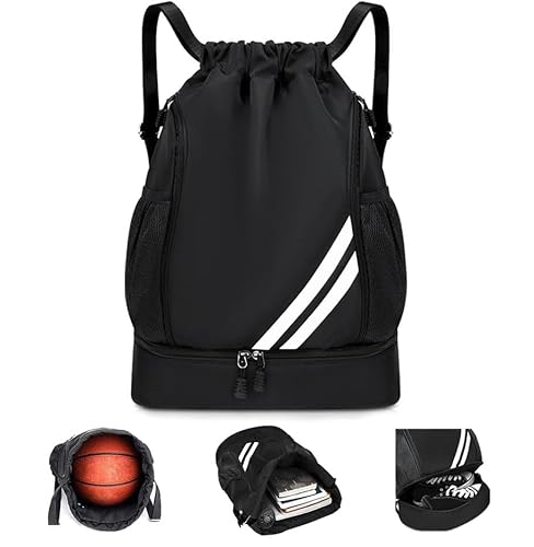 GSenhui Mode Sport Rucksäcke Unisex Turnbeutel Damen Wasserdicht,Rucksack mit Kordelzug Sporttasche Klein für Fitness Übung von GSenhui