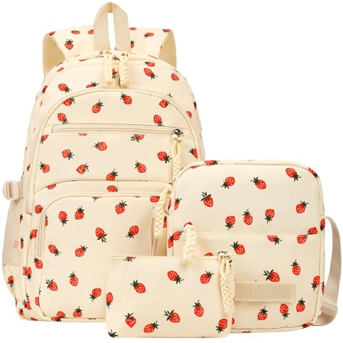 GSenhui Schulrucksack Mädchen Teenager Coquette Schultaschen-Sets Rucksack Kinder Japanese School Bag mit Umhängetasche u Kleine Geldbörse für die Schule Backpack von GSenhui