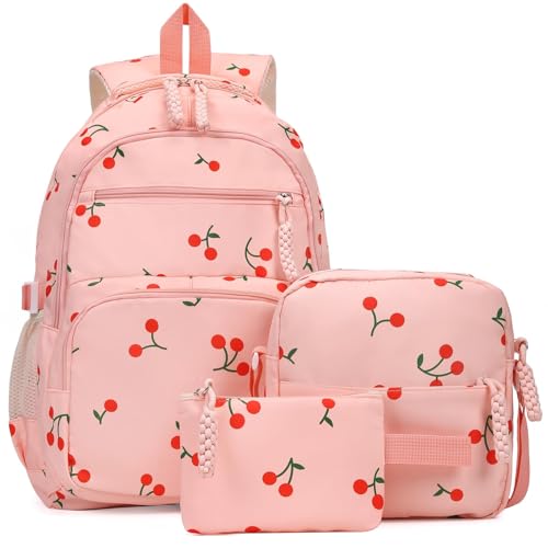 GSenhui Schulrucksack Mädchen Teenager Coquette Schultaschen-Sets Rucksack Kinder Japanese School Bag mit Umhängetasche u Kleine Geldbörse für die Schule Backpack von GSenhui