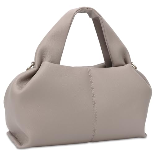 GSenhui Kleine Handtasche Damen Schultertasche PU Leder Crossbody Bag Tote Bag Klein Dumpling Umhängetasche Hobo Bag Knödeltasche Elegant Henkeltasche für Einkaufen Geschenk Schwarz S-L von GSenhui