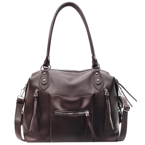 GSenhui Tragetasche Groß Handtasche Damen Hobo Umhängetasche Tote Bag mit Oberer Griff, Punk-stil Schultertasche Mehreren Taschen Y2k für Büro Shopper von GSenhui