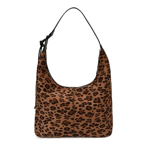 GSenhui Tragetasche aus Wildleder Damen Shopper Suede Tote Bag Groß Hobo Schultasche Umhängetasche Schule Handtasche mit Verstellbarer Schultergurt, Uni Tasche von GSenhui