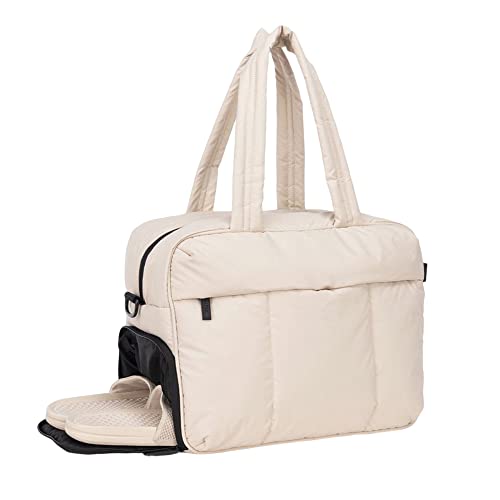 Reisetasche Damen Weekender Bag,Handgepäck,Sporttasche mit Schuhfach und Nassfach Nylon Große Tote Bag, Übernachtungstasche Gesteppte Tragetasche für Damen Herren von GSenhui