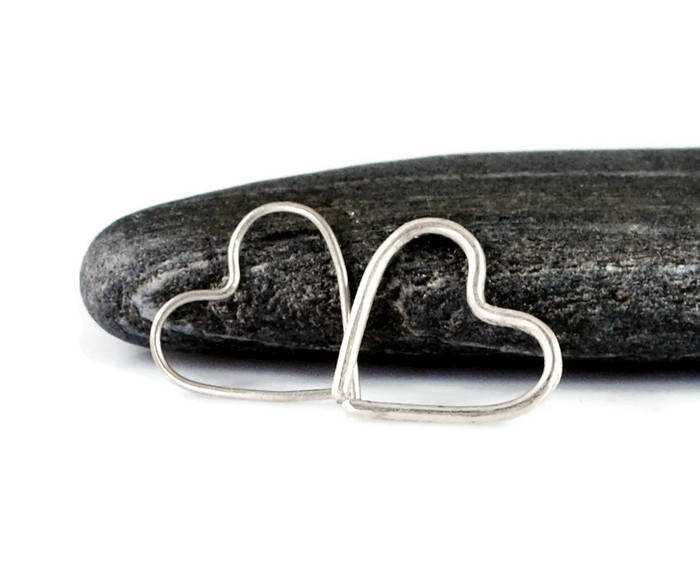 10 Mm Offenes Herz Creolen. Daith Hoop. Endlos Silber Tragus. Knorpel Ohrring. Tragus Turm-Piercing. Minimalistisch von GSminimal