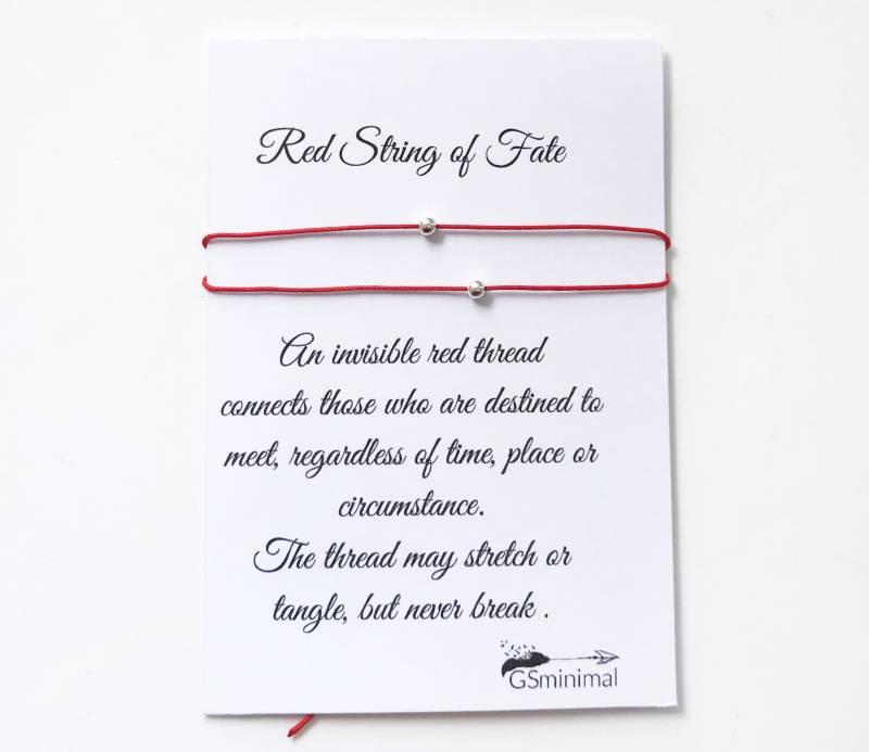 Armband Für Paare, Sterling Silber 3mm Perle, Rote Schnur Des Schicksals, Armband, Passende Armbänder, His Hers Kabbalah von GSminimal
