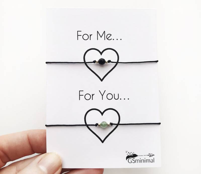 Freundschaftsarmband, Partnerarmband, Sie Und Sie, Wunscharmband, Versprechen Armband, Beste Freundin Fern Geschenk, Für Frauen von GSminimal