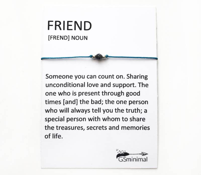 Freundschaftsarmband, Sie Wählen Edelstein Armband, Freund Perlen Geschenk, Hämatit Wunsch Geburtstag Geschenk Für Frauen von GSminimal