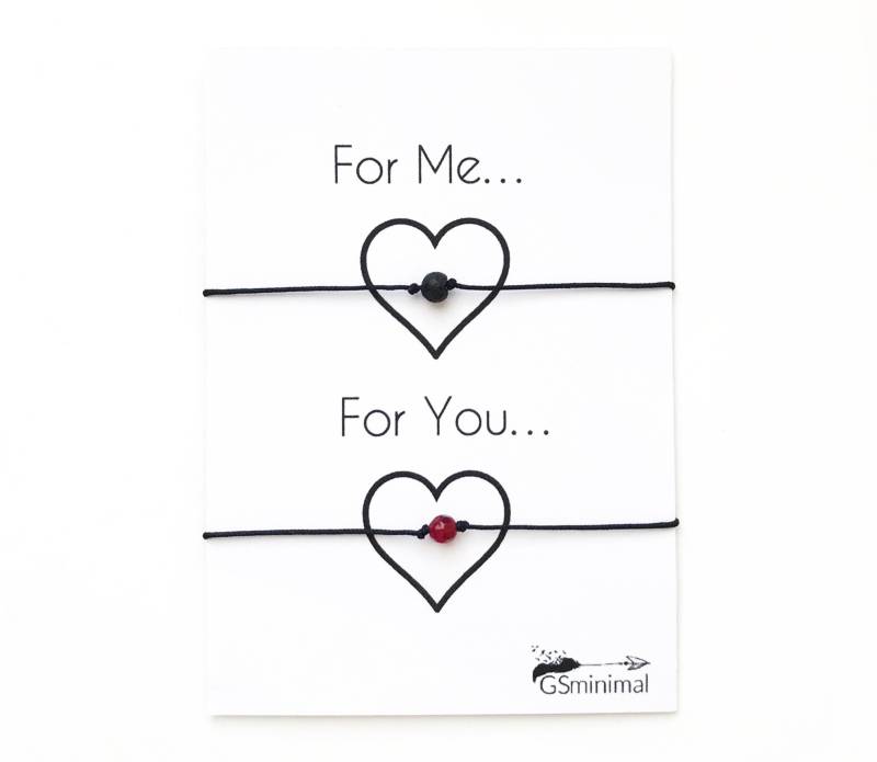 Paare Armband Set, Liebe Wunsch Armband, Versprechen Seine Ihr Passende Armbänder, Freundschafts Für Männer von GSminimal