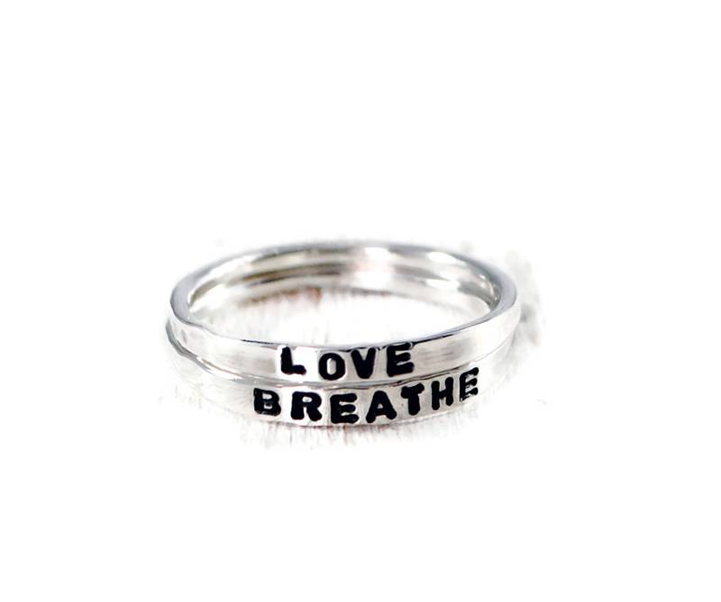 Personalisierter Sterling Silber Ring Mit Gravur - Bedeutung Einzigartiges Geburtstagsgeschenk Für Den Besten Freund Ihre Wortwahl von GSminimal