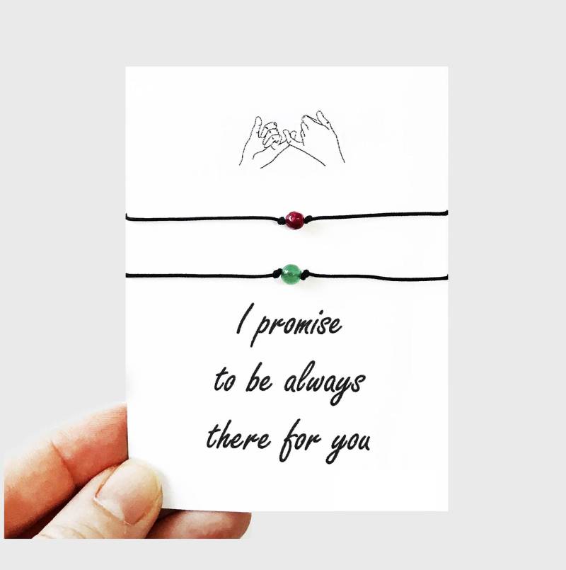 Pinky Versprechen Armband Set - Passende Paare Wunsch Armbänder Sein Und Ihr Schmuck Swear Für Freunde von GSminimal