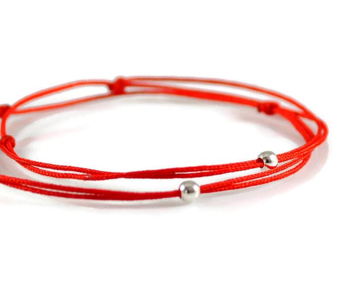 Rote Schnur Armband, Schutzarmband, Paar Armbänder, Des Schicksals, Faden Kabbalah, Armband Für Paare von GSminimal