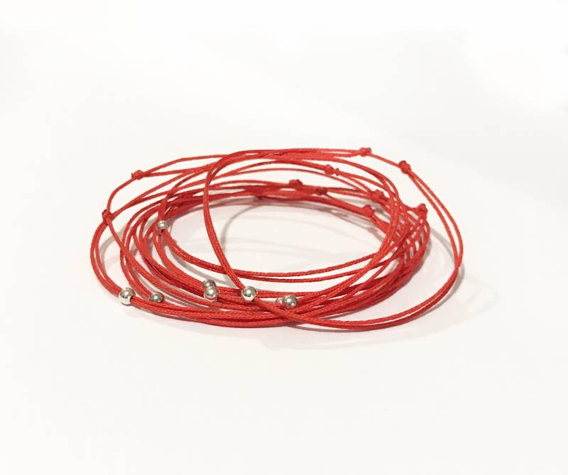 Rote Schnur Des Schicksals - Kabbalah Red String Armband Silber Liebesarmband Für Sie Und Ihn Schutz & Geschenk von GSminimal