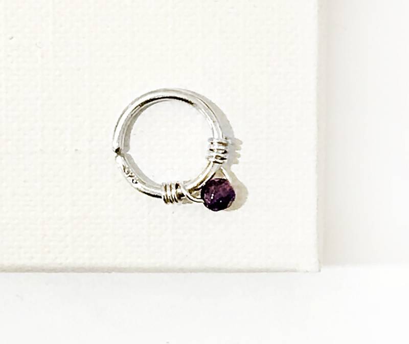 Septum Perlenring, 925 Sterling Silber Nasenring, Nasenpiercing Ring, Ring von GSminimal