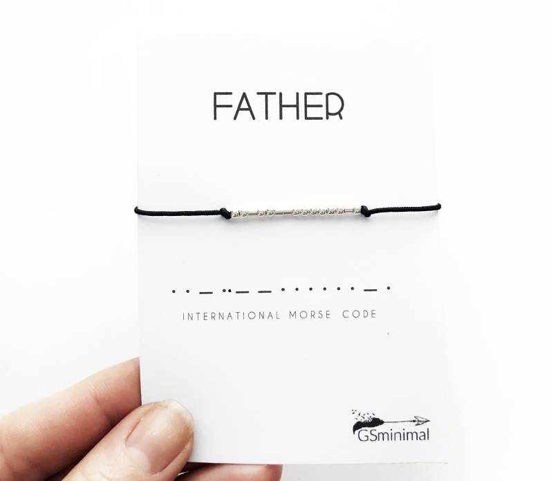 Vater Armband - Vater Morse Code Armband Vatertagsgeschenk Sterling Silber Geschenk Für Papa Zu Sein Männer von GSminimal