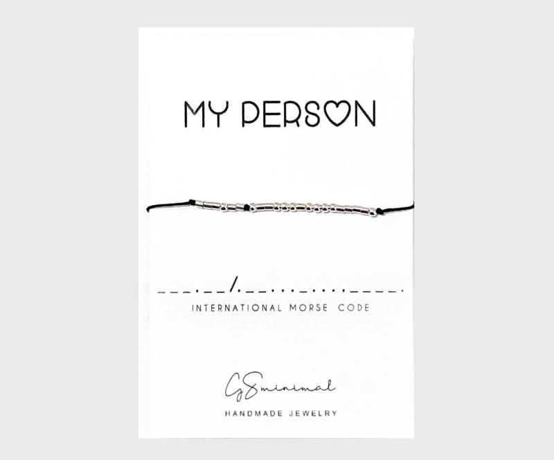 Youre My Person Armband, My Person Morse Code Bester Freund Einfaches Perlenarmband 925 Silber, Bedeutungsvolle Armbänder von GSminimal