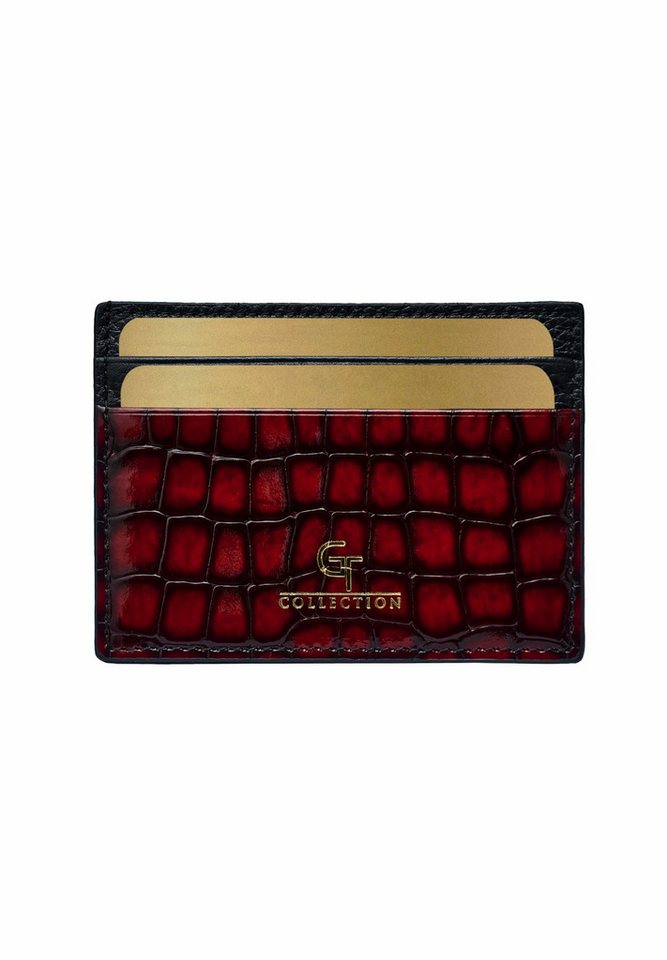GT Collection Kartenetui GT Crocodile Print, Handgefertigt aus echtem Leder von GT Collection