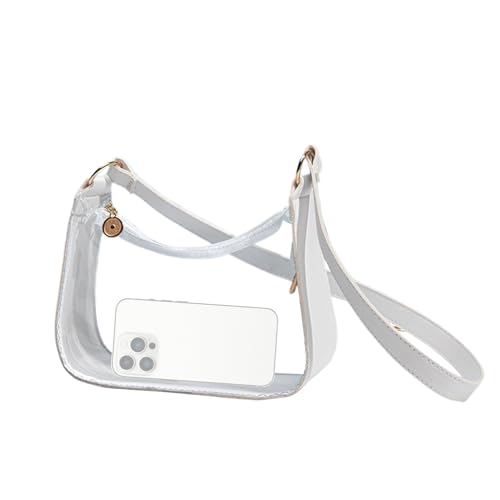 GTFYUDGH Durchsichtige Tasche | Weiche Niedliche Durchsichtige Handtasche Für Damen - Transparente Tragetasche Mit Verstellbarem Schultergurt Für Festival Schule Outfit Events Arbeit Konzert Party von GTFYUDGH