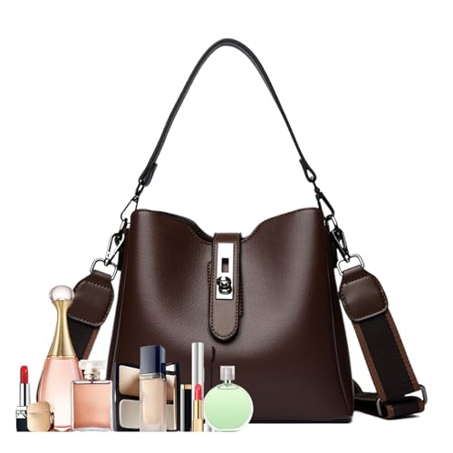 GTFYUDGH Eimerhandtasche | Modische Vintage Leder Bucket Bag | Vintage Umhängetasche Verstellbarer Gurt Handtasche GTFYUDGH Eimerhandtasche | Modische Vintage Leder Bucket Bag | Vintage Umhängetasche Verstellbarer Gurt Handtasche von GTFYUDGH