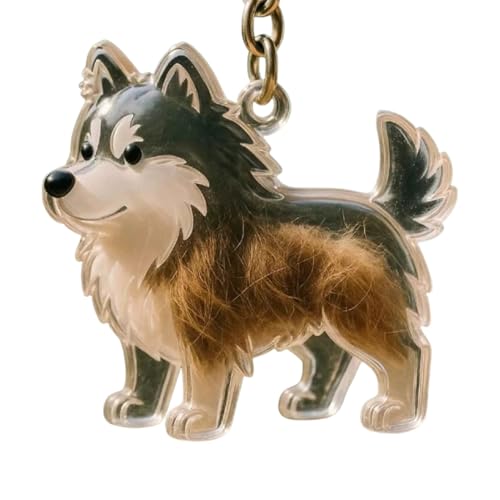 GTFYUDGH Hundehaar Schlüsselanhänger | Hundeform Haarsammler Behälter,Mit Aufbewahrungsbox Für Fans Handtasche Brieftasche Geldbörse von GTFYUDGH