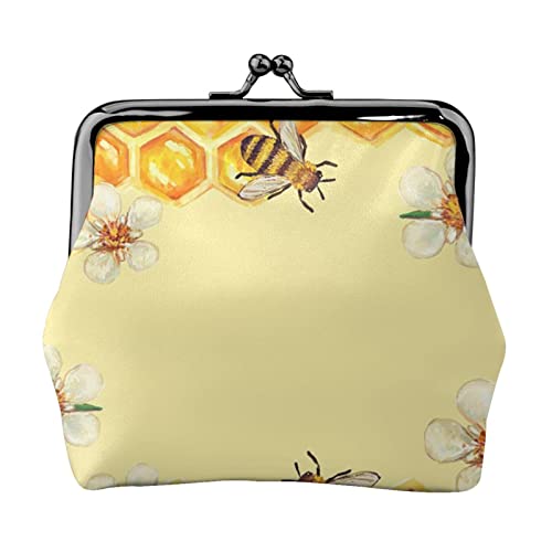 In Flower Full Double Sided Printed Pattern Damen und Mädchen Mode Leder Kiss Lock Münzbörse Kartentasche, Schwarz , Einheitsgröße, Kartenhalter von GTGHYLHA