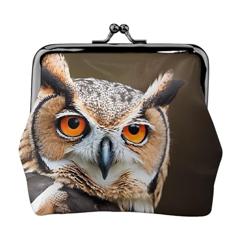 Lila doppelseitig bedrucktes Muster Damen und Mädchen Mode Leder Kiss Lock Münzbörse Kartentasche, Schwarz , Einheitsgröße, Kartenhalter von GTGHYLHA