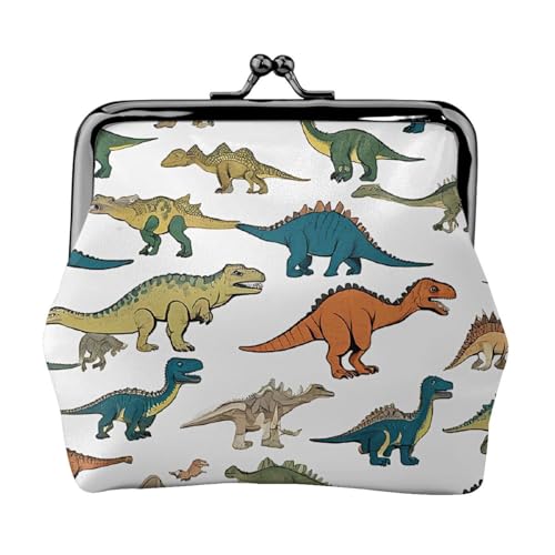 Muster doppelseitig bedrucktes Muster Damen und Mädchen Mode Leder Kiss Lock Münzbörse Kartentasche, Schwarz , Einheitsgröße, Kartenhalter von GTGHYLHA