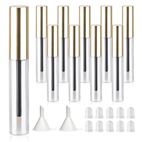 GTHER Leere Eyeliner-Tube mit Zauberstab, 10 ml, nachfüllbare Wimpernwachstumsverlängerung, Serumflasche, transparenter Kunststoff, flüssige Rizinusöle, Aufbewahrungshalter, DIY-Make-up-Werkzeug, 10 GTHER Leere Eyeliner-Tube mit Zauberstab, 10 ml, nachfüllbare Wimpernwachstumsverlängerung, Serumflasche, transparenter Kunststoff, flüssige Rizinusöle, Aufbewahrungshalter, DIY-Make-up-Werkzeug, 10 von GTHER