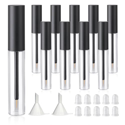 GTHER Leere Eyeliner-Tube mit Zauberstab, 10 ml, nachfüllbare Wimpernwachstumsverlängerung, Serumflasche, transparenter Kunststoff, flüssige Rizinusöle, Aufbewahrungshalter, DIY-Make-up-Werkzeug, 10 GTHER Leere Eyeliner-Tube mit Zauberstab, 10 ml, nachfüllbare Wimpernwachstumsverlängerung, Serumflasche, transparenter Kunststoff, flüssige Rizinusöle, Aufbewahrungshalter, DIY-Make-up-Werkzeug, 10 von GTHER