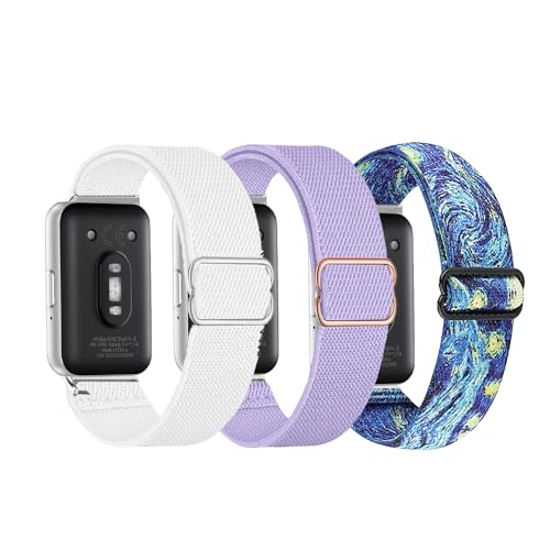 GTHY Kompatibel mit Samsung Galaxy Fit 3 Nylon-Elastikbändern, für Damen und Herren, dehnbar, verstellbar, atmungsaktiv, Sport-Armband für Samsung Galaxy Fit3 SM-R390 GTHY Kompatibel mit Samsung Galaxy Fit 3 Nylon-Elastikbändern, für Damen und Herren, dehnbar, verstellbar, atmungsaktiv, Sport-Armband für Samsung Galaxy Fit3 SM-R390 von GTHY