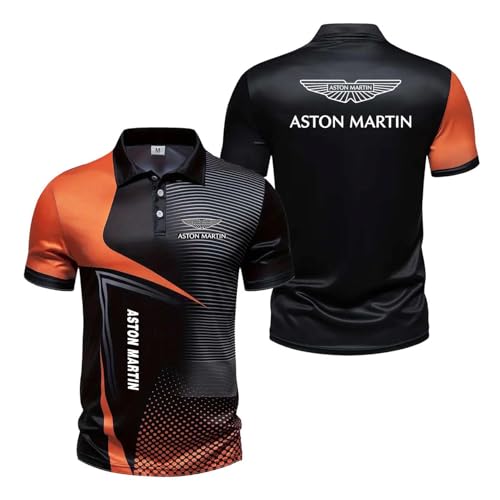 Leichte 3D Poloshirts Für Herren Für A.s.t.o.n M.a.r.ti.n Weiches Halblanges Fitness T-Shirt Mit Kragen Bedrucktem Sport T-Shirt Und Rugby Oberteil-ZongS||m von GTKRMXOB