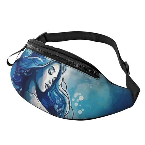 Bauchtasche mit Meerjungfrauen-Motiv, für Herren und Damen, modische Hüfttasche, verstellbare Umhängetasche, überall von GTKSYNVE