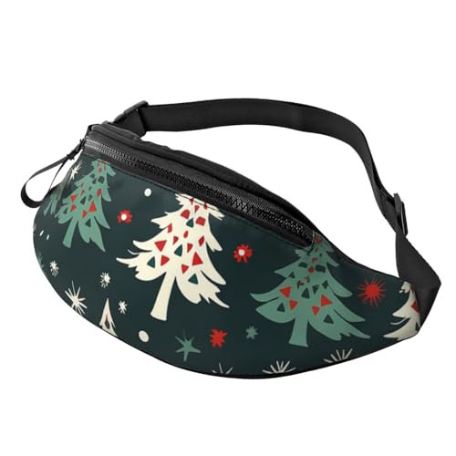 Bauchtasche mit Weihnachtsbaum-Muster, für Herren und Damen, modische Hüfttasche, verstellbare Umhängetasche, überall von GTKSYNVE