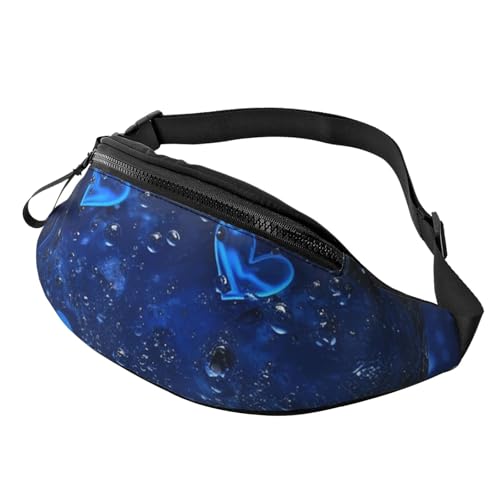 Bauchtasche mit blauem Herz für Herren und Damen, modische Hüfttasche, verstellbare Umhängetasche, überall Bauchtasche mit blauem Herz für Herren und Damen, modische Hüfttasche, verstellbare Umhängetasche, überall von GTKSYNVE