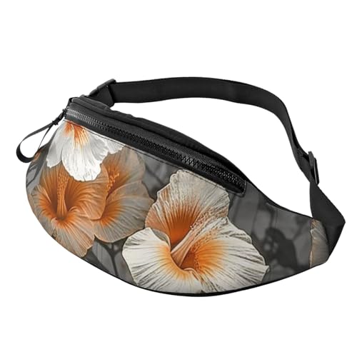 Bauchtasche mit blühenden Hibiskusblumen, für Herren und Damen, modische Hüfttasche, verstellbare Umhängetasche, überall Bauchtasche mit blühenden Hibiskusblumen, für Herren und Damen, modische Hüfttasche, verstellbare Umhängetasche, überall von GTKSYNVE