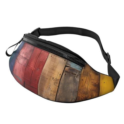 Bunte Bauchtasche aus Holz für Männer und Frauen, modische Hüfttasche, verstellbare Umhängetasche, überall Bunte Bauchtasche aus Holz für Männer und Frauen, modische Hüfttasche, verstellbare Umhängetasche, überall von GTKSYNVE