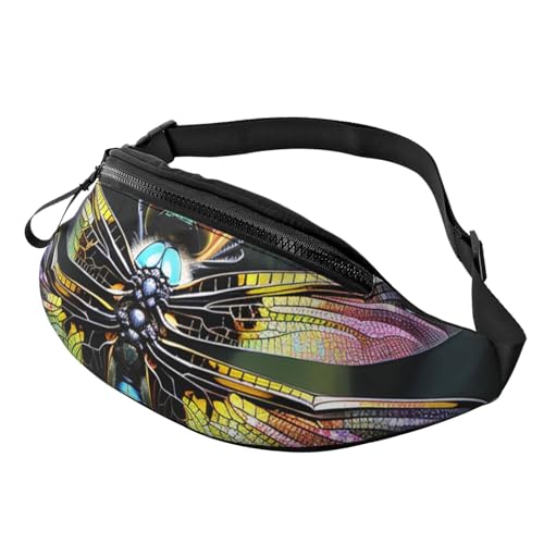 Bunte Gürteltasche mit Libellenmalerei, für Herren und Damen, modische Hüfttasche, verstellbare Umhängetasche, überall von GTKSYNVE