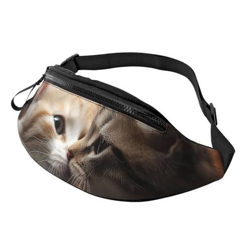 Cat Kiss Bauchtasche für Herren und Damen, modische Hüfttasche, verstellbare Umhängetasche, überall Cat Kiss Bauchtasche für Herren und Damen, modische Hüfttasche, verstellbare Umhängetasche, überall von GTKSYNVE