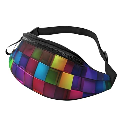 Colorful Cubes Gürteltasche für Herren und Damen, modische Hüfttasche, verstellbare Umhängetasche, überall von GTKSYNVE