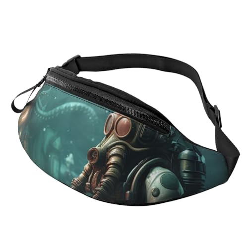 Coole Octopus-Taucher-Gürteltasche für Männer und Frauen, modische Hüfttasche, verstellbare Umhängetasche, überall von GTKSYNVE