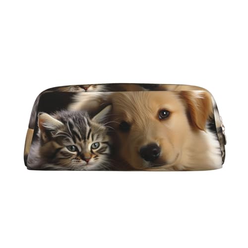 GTKSYNVE Make-up-Tasche aus Leder für Geldbörse, Reisen, tragbar, kleine Bleistifttasche für Damen, Herren, Katzen und Hunde, Kosmetiktasche mit Reißverschluss, ästhetische Münztasche GTKSYNVE Make-up-Tasche aus Leder für Geldbörse, Reisen, tragbar, kleine Bleistifttasche für Damen, Herren, Katzen und Hunde, Kosmetiktasche mit Reißverschluss, ästhetische Münztasche von GTKSYNVE