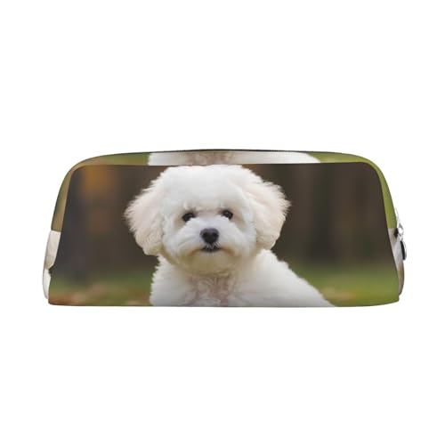 GTKSYNVE Make-up-Tasche aus Leder für Geldbörse, Reisen, tragbar, kleine Bleistifttasche für Damen und Herren, Bichon Frisé, Hunde-Kosmetiktasche mit Reißverschluss, ästhetische Münztasche GTKSYNVE Make-up-Tasche aus Leder für Geldbörse, Reisen, tragbar, kleine Bleistifttasche für Damen und Herren, Bichon Frisé, Hunde-Kosmetiktasche mit Reißverschluss, ästhetische Münztasche von GTKSYNVE