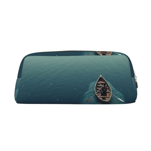 GTKSYNVE Make-up-Tasche aus Leder für Geldbörse, Reisen, tragbar, kleine Bleistifttasche für Damen und Herren, Boot, Rudern, See, Kosmetiktasche mit Reißverschluss, ästhetische Münztasche GTKSYNVE Make-up-Tasche aus Leder für Geldbörse, Reisen, tragbar, kleine Bleistifttasche für Damen und Herren, Boot, Rudern, See, Kosmetiktasche mit Reißverschluss, ästhetische Münztasche von GTKSYNVE
