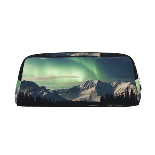 GTKSYNVE Make-up-Tasche aus Leder für Geldbörse, Reisen, tragbar, kleine Bleistifttasche für Damen und Herren, Nord-Aurora-Nacht-Kosmetiktasche mit Reißverschluss, ästhetischer Münzbeutel GTKSYNVE Make-up-Tasche aus Leder für Geldbörse, Reisen, tragbar, kleine Bleistifttasche für Damen und Herren, Nord-Aurora-Nacht-Kosmetiktasche mit Reißverschluss, ästhetischer Münzbeutel von GTKSYNVE