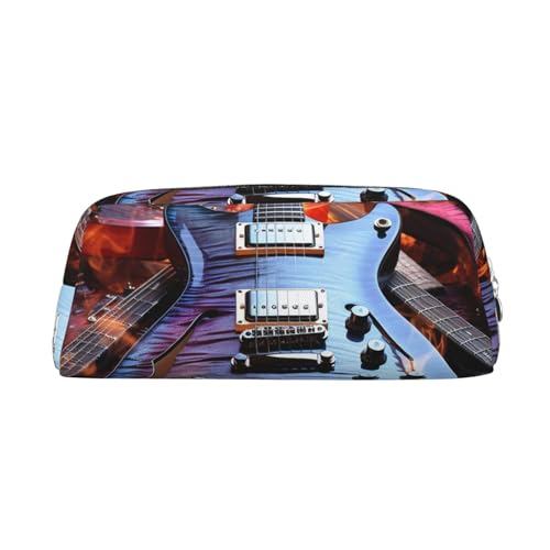 GTKSYNVE Make-up-Tasche aus Leder für Geldbörse, Reisen, tragbar, kleine Bleistifttasche für Damen und Herren, magische E-Gitarre, Musik, Kosmetiktasche mit Reißverschluss, ästhetische Münztasche GTKSYNVE Make-up-Tasche aus Leder für Geldbörse, Reisen, tragbar, kleine Bleistifttasche für Damen und Herren, magische E-Gitarre, Musik, Kosmetiktasche mit Reißverschluss, ästhetische Münztasche von GTKSYNVE