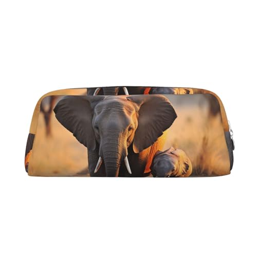 GTKSYNVE Make-up-Tasche aus Leder für Geldbörse, Reisen, tragbar, kleine Bleistifttasche für Damen und Herren, niedlicher Elefant, Baby und Mutter, Kosmetiktasche mit Reißverschluss, ästhetische GTKSYNVE Make-up-Tasche aus Leder für Geldbörse, Reisen, tragbar, kleine Bleistifttasche für Damen und Herren, niedlicher Elefant, Baby und Mutter, Kosmetiktasche mit Reißverschluss, ästhetische von GTKSYNVE